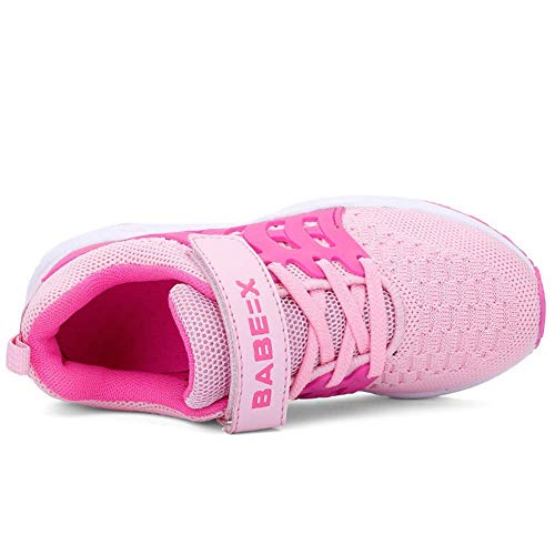 Zapatillas Deportivas Unisex para Niños Zapatillas de Correr Transpirables para Niñas Zapatillas Ligeras, Rosa, 31 EU