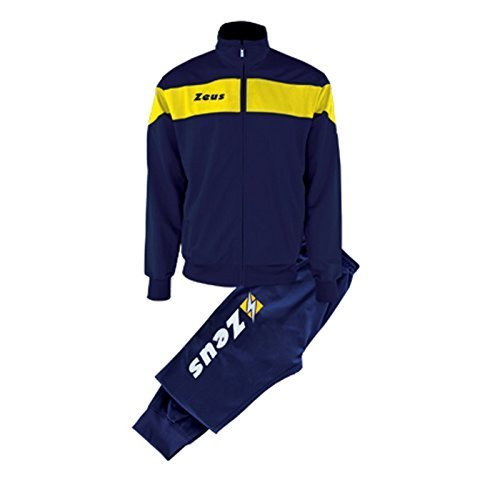 Zeus Tuta Apollo Chándal de Fútbol Sala para Hombre Complemento Relax Pegashop Colour Azul-Amarillo (M)